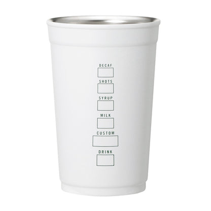 Starbucks Japan 2Way Stainless Steel Cup/Holder Matte White (591ml)