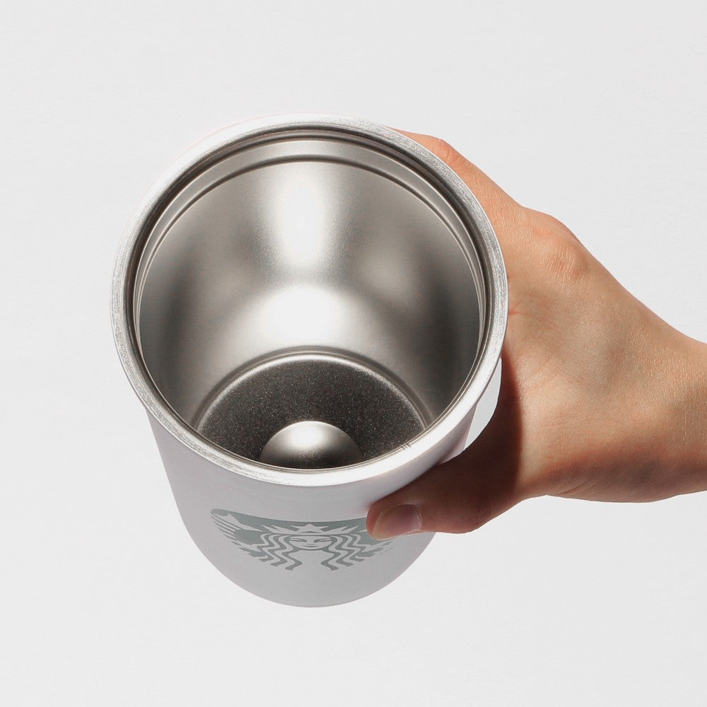 Starbucks Japan 2Way Stainless Steel Cup/Holder Matte White (591ml)