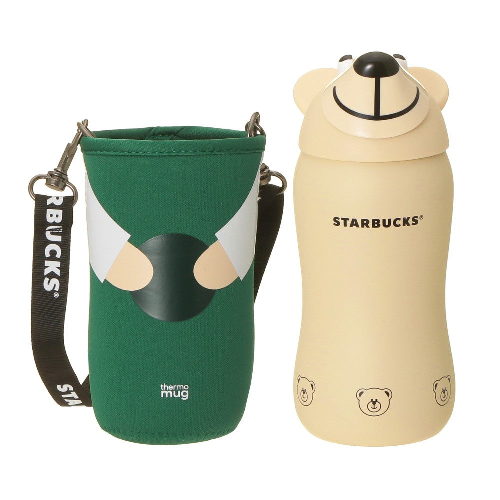 Starbucks JAPAN 2026 Stainless Steel Straw Tumbler with Strap (Bear) 380ml