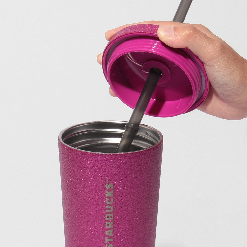 Starbucks Japan Halloween 2026 Stainless Steel Cold Cup Tumbler Glitter Pink 591ml