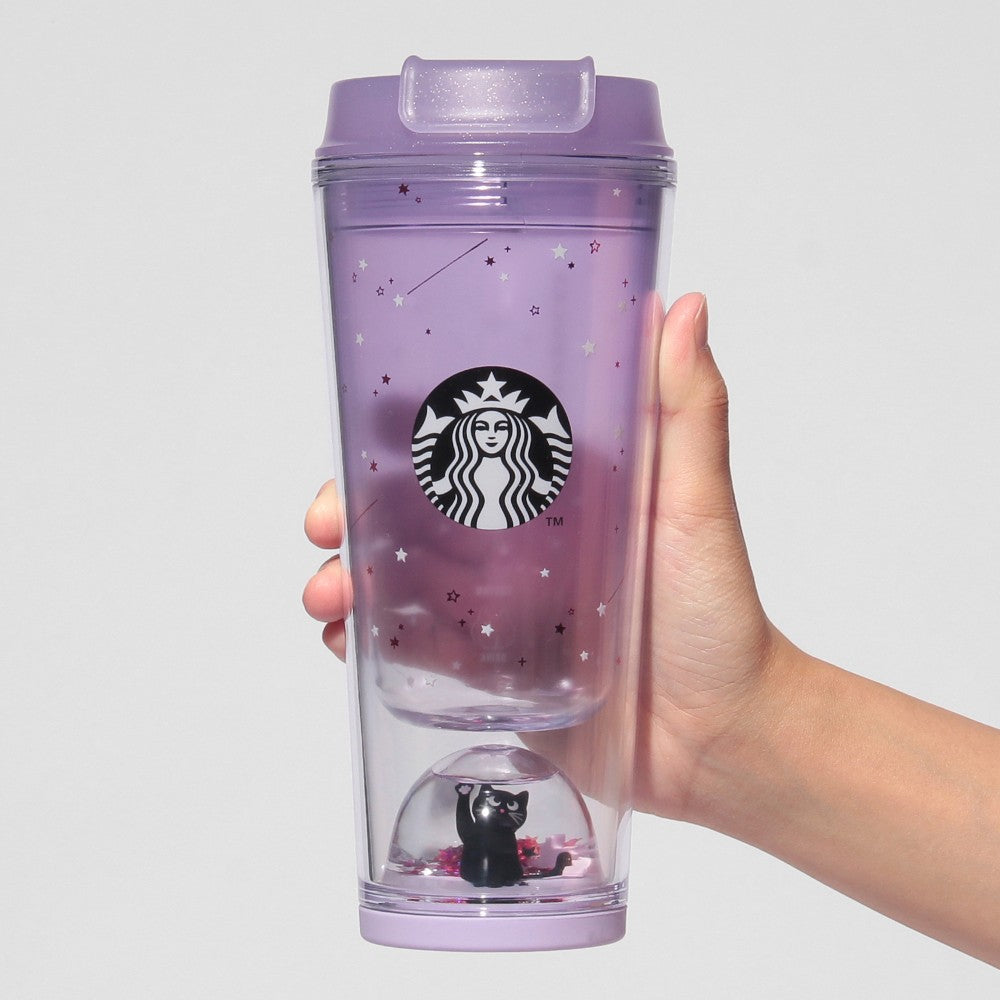 Starbucks Japan Halloween 2026 Glow in the Dark Cat Snow Globe Tumbler (355ml)