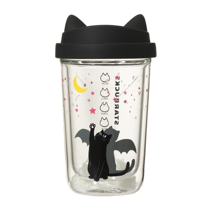 Starbucks Japan Halloween 2026 Double Walled Heat Resistant Glass Cup Glow in the Dark Cat (355ml)