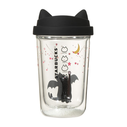 Starbucks Japan Halloween 2026 Double Walled Heat Resistant Glass Cup Glow in the Dark Cat (355ml)