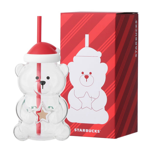 Starbucks Japan Holiday 2026 Gift Box Included Glass Tumbler Bearista 473m
