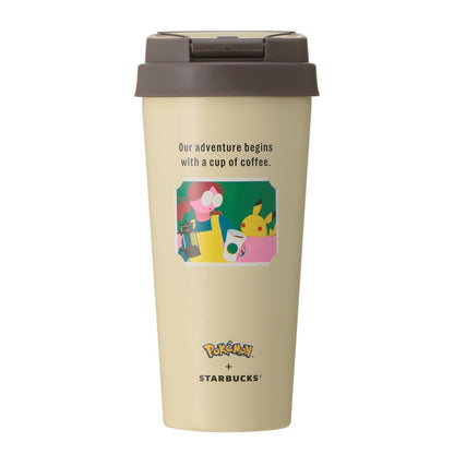 PSL Starbucks Japan Pokémon + STARBUCKS Stainless Steel To-Go Bottle Pikachu 473ml
