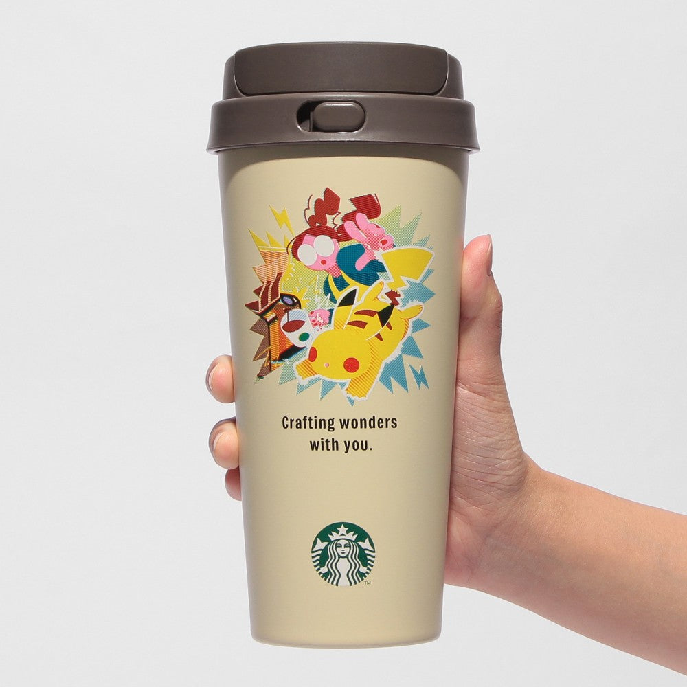 PSL Starbucks Japan Pokémon + STARBUCKS Stainless Steel To-Go Bottle Pikachu 473ml