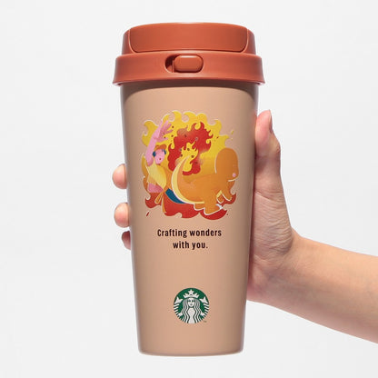 PSL Starbucks Japan Pokémon + STARBUCKS Stainless Steel To-Go Bottle (Charmander) 473ml
