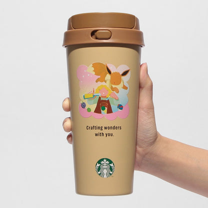 PSL Starbucks Japan Pokémon + STARBUCKS Stainless Steel To-Go Bottle Eevee 473ml