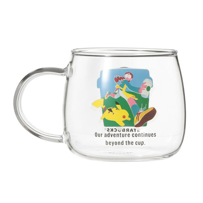 PSL Starbucks Japan Pokémon + STARBUCKS SS Heat-Resistant Glass Mug with Strainer Coffee Adventure (296ml)