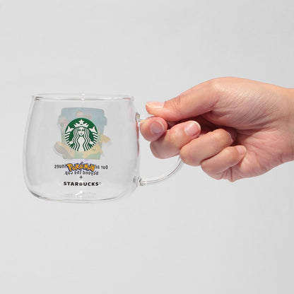 PSL Starbucks Japan Pokémon + STARBUCKS SS Heat-Resistant Glass Mug with Strainer Coffee Adventure (296ml)
