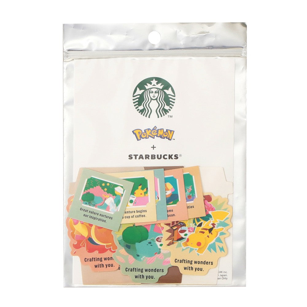 PSL Starbucks Japan Pokémon + STARBUCKS Art Sticker Set
