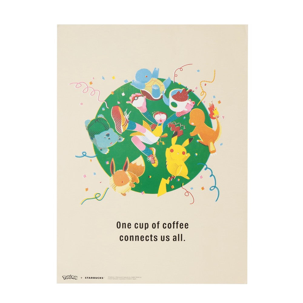 PSL Starbucks Japan Pokémon + STARBUCKS Art Poster: Coffee Connection