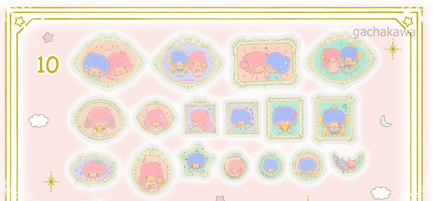 Sanrio Little Twin Stars Frame Design Sticker Set NEW JAPAN