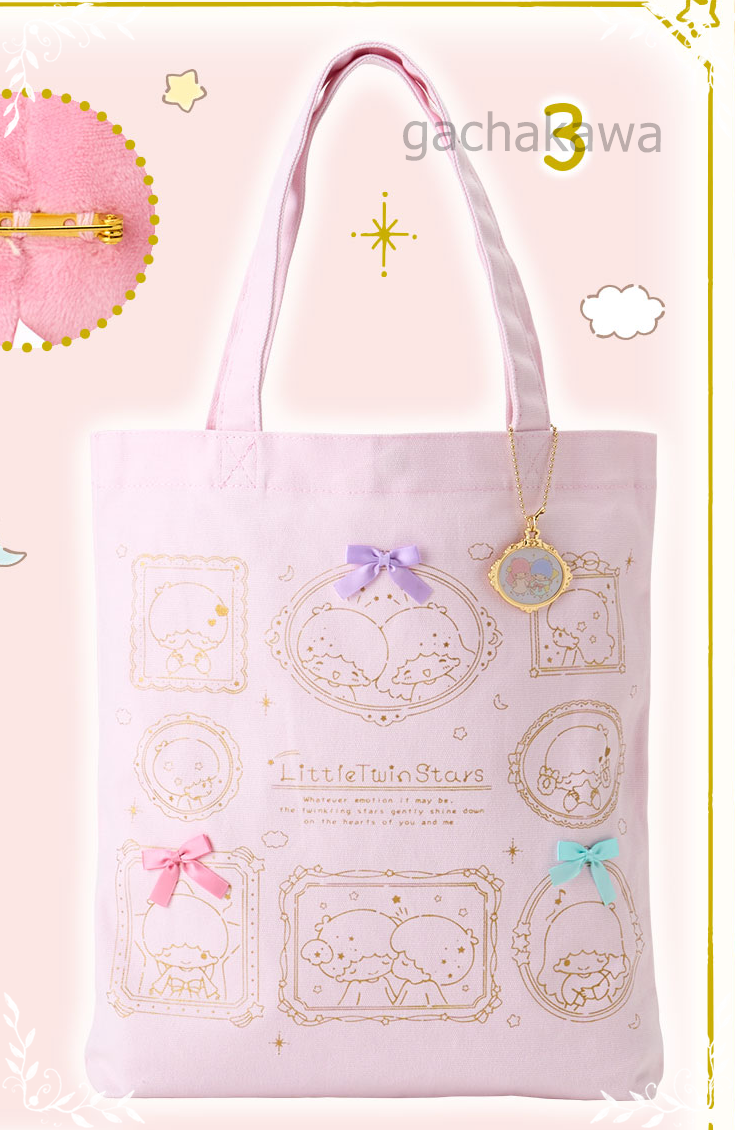 Sanrio Little Twin Stars Frame Design Series Tote bag NEW JAPAN