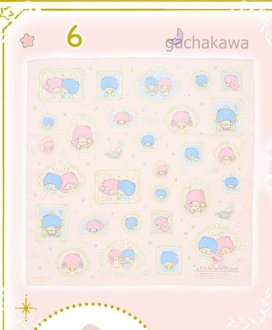 Sanrio Little Twin Stars Frame Design Series Handkerchief  NEW JAPAN