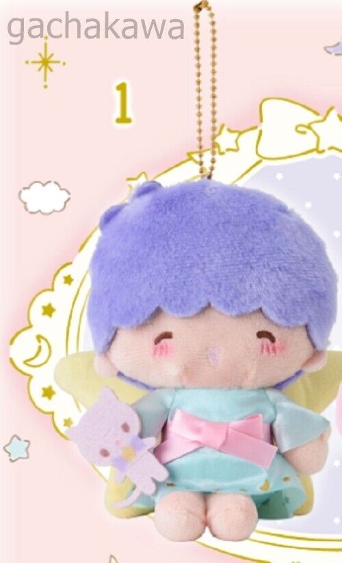 Sanrio Little Twin Stars Frame Design Series Kiki Animal Plush Keychain NEW