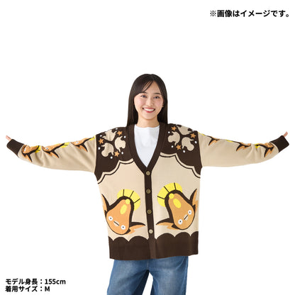 Pokemon Center Stunfisk Christmas Knit Cardigan Sweater M size 2026 Japan