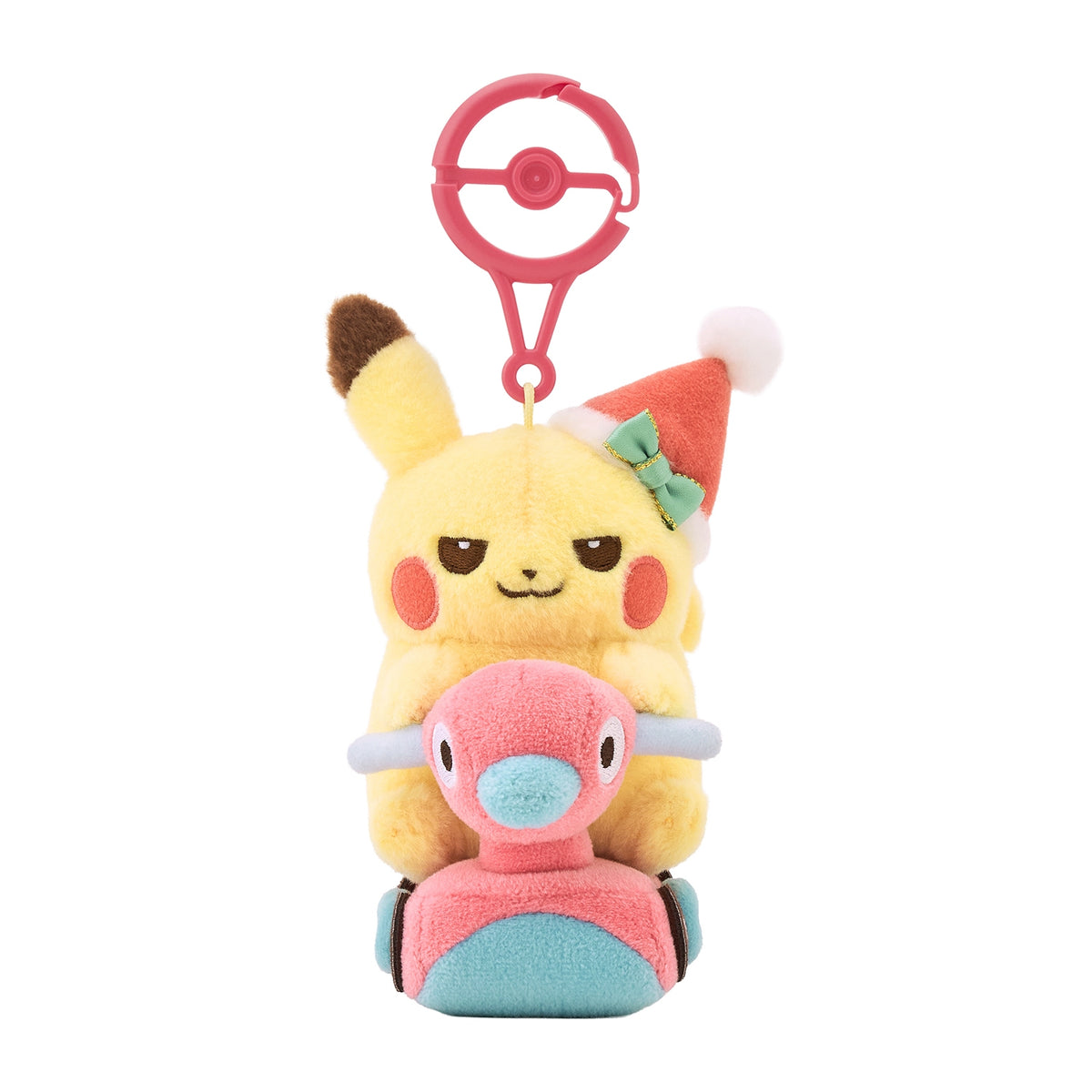Pokemon Center 2026 Christmas Pikachu Porygon2 Toy Plush Keychain Japan