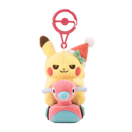 Pokemon Center 2026 Christmas Pikachu Porygon2 Toy Plush Keychain Japan