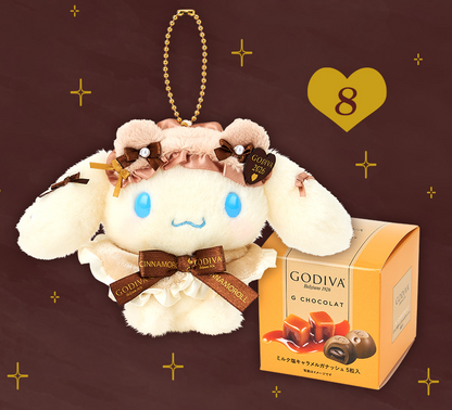 PSL SANRIO x GODIVA Plush Doll Mascot Holder 2026 JAPAN Limited