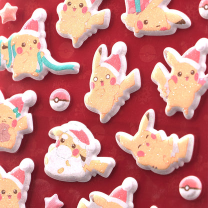 Pokemon Center 2026 Christmas Holiday Pikachu Puffy Stickers JAPAN