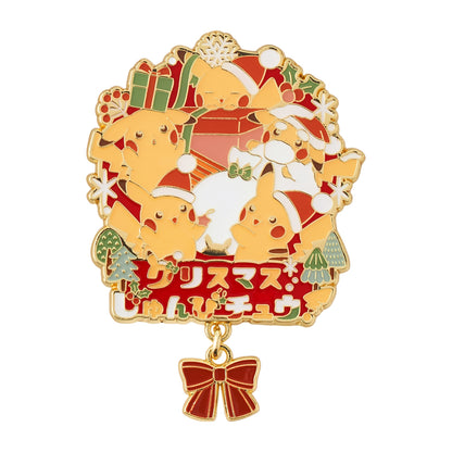 Pokemon Center 2026 Christmas Holiday Pikachu Logo Pins JAPAN