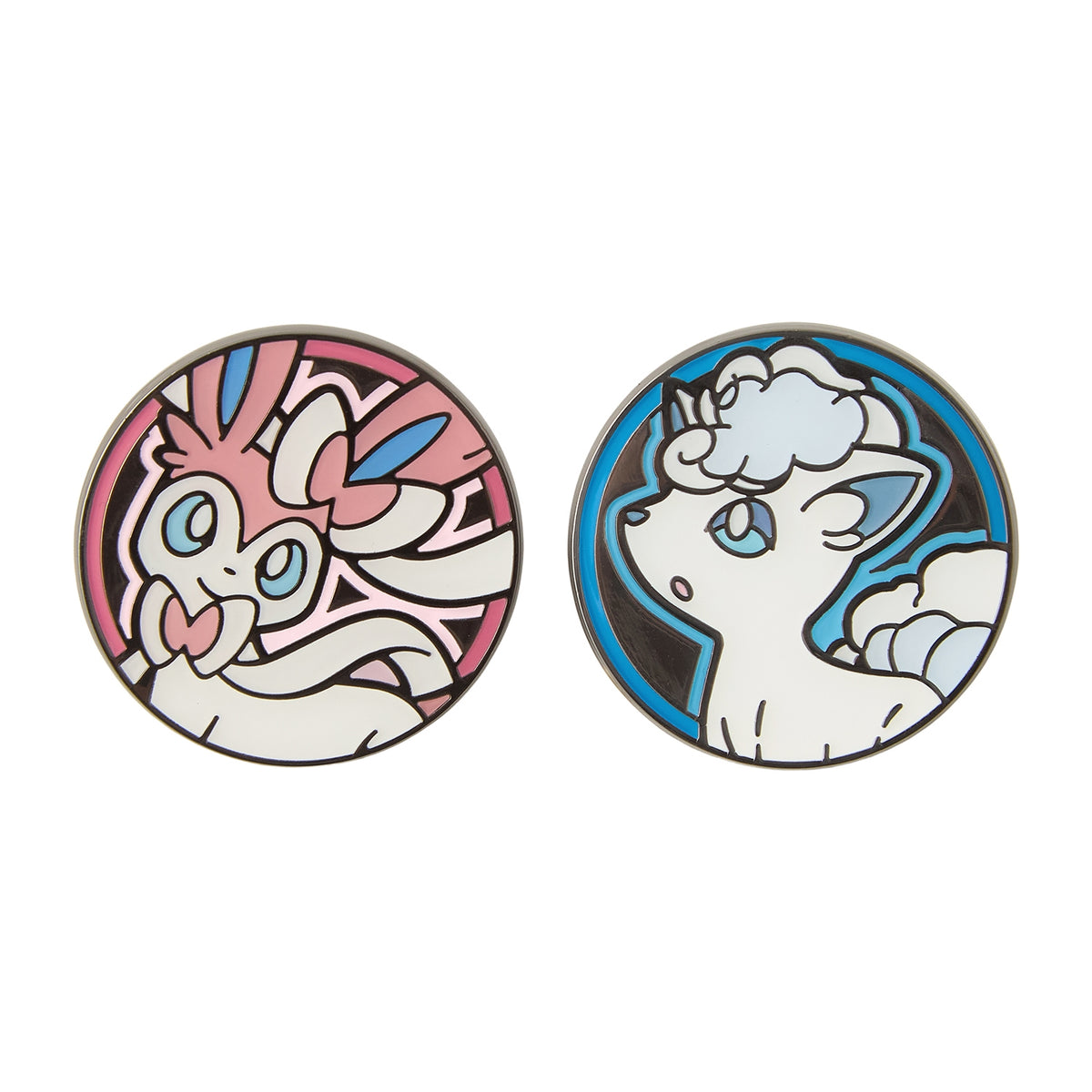 Pokémon Coin Pattern Pin Set (2 Pieces) Sylveon & Alolan Vulpix