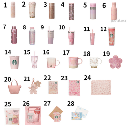 Starbucks Japan 2026 SAKURA Shine Brightly Cherry Blossoms Tumbler Mug Bag