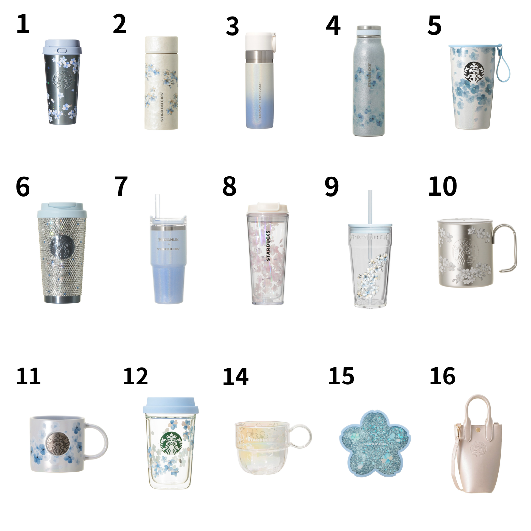Starbucks Japan 2026 SAKURA Twinkle Gently Cherry Blossoms Tumbler Mug Bag