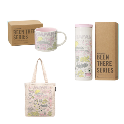 Starbucks Japan 2026 Been There Series Spring Stainless Steel Bottles MUG Bag Set