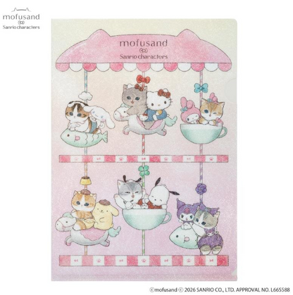 PSL mofusand × Sanrio Characters Hologram Clear File 2026