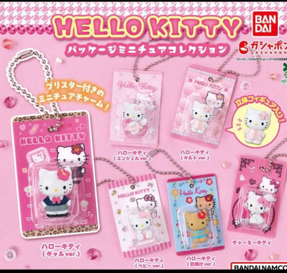 HELLO KITTY Package Miniature Collection complete 6 set Gacha capsule Toy NEW