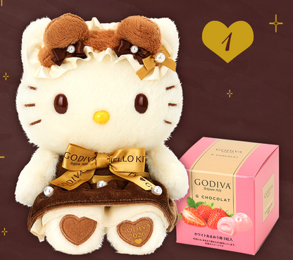 PSL SANRIO x GODIVA Plush Doll Mascot Holder 2026 JAPAN Limited