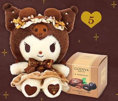PSL SANRIO x GODIVA Plush Doll Mascot Holder 2026 JAPAN Limited