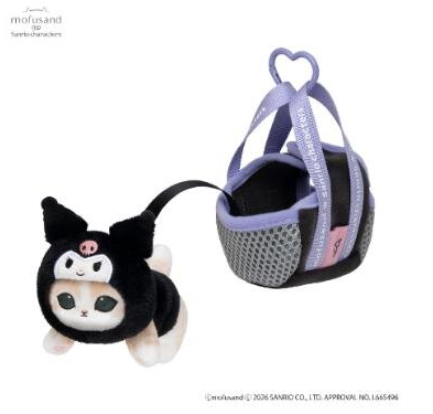 PSL mofusand × Sanrio Characters Cat mascot in a travel bag 2026