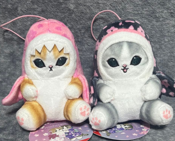 Mofusand Mascot Set Cherry Blossom Shark-Nyan Plush Keychain JAPAN NEW